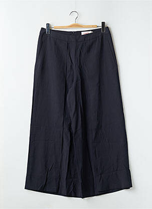 Pantacourt coupe jupe culotte taille haute bleu LOUCHE femme