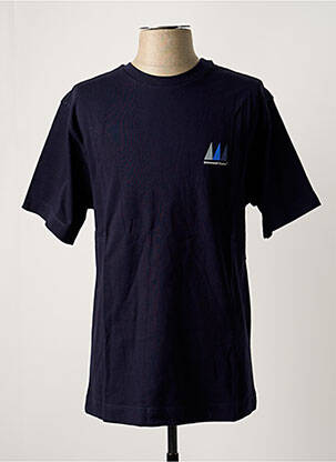 T-shirt stretch manches courtes bleu EDMMOND STUDIOS homme