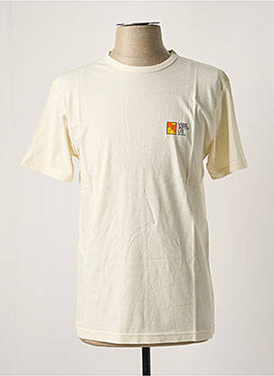 T-shirt stretch manches courtes beige BLOTTER ATELIER homme