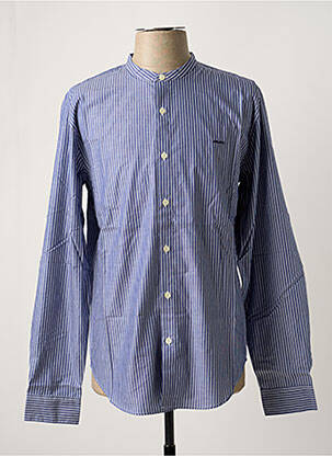 Chemise manches longues manches longues bleu MAISON LABICHE homme