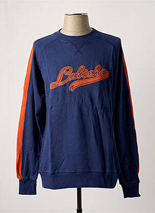 Sweat-shirt broderie manches longues bleu MAISON LABICHE homme