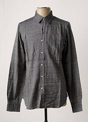 Chemise manches longues imprimé rayures gris KARDO homme