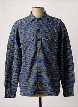 Chemise manches longues poches bleu OLOW homme