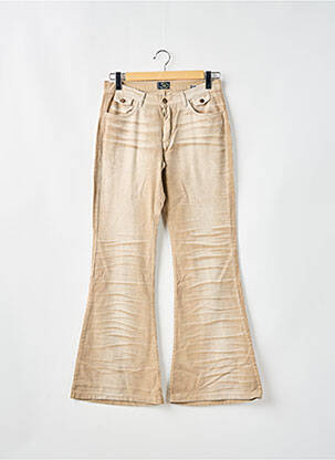 Pantalon flare stretch taille basse beige BE YOU K femme