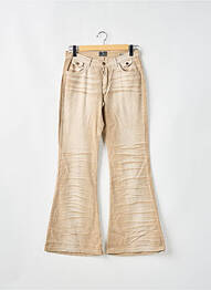 Pantalon flare stretch taille basse beige BE YOU K femme