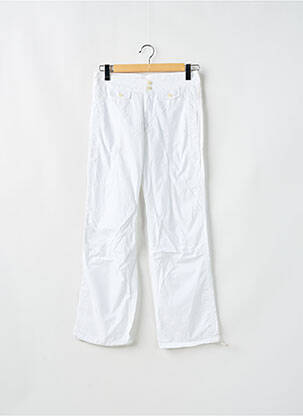 Pantalon droit tissage popeline taille normale blanc BE YOU K femme