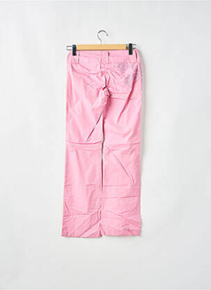 Pantalon droit tissage popeline taille basse rose BE YOU K femme