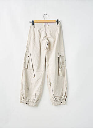 Pantalon cargo tissage popeline taille basse beige BE YOU K femme