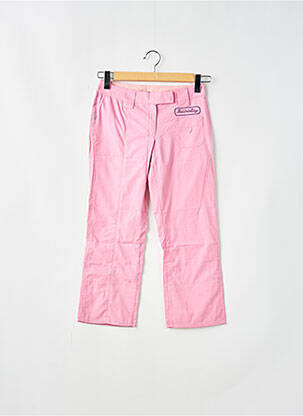 Pantalon 7/8 tissage popeline taille normale rose BE YOU K femme