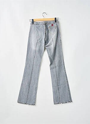 Jeans bootcut fermeture zippée sous rabat scratché taille basse gris CIMARRON femme
