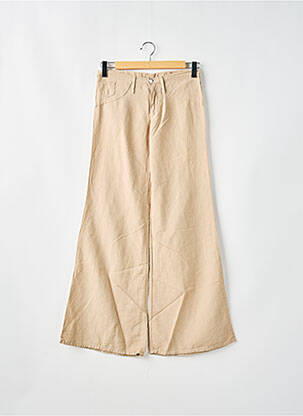 Pantalon flare taille haute beige CIMARRON fille