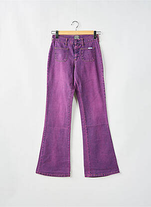 Jean coupe flare stretch taille haute violet CIMARRON femme