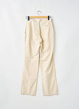 Pantalon droit tissage popeline taille normale beige CIMARRON femme