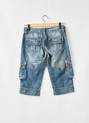 Pantacourt stretch taille basse bleu DENIM STUDIO femme