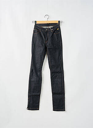 Jeans coupe slim tissage brut taille haute bleu DEEP SOUL femme