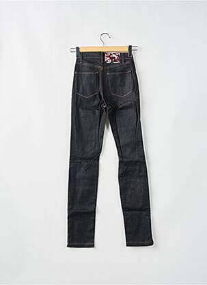 Jeans coupe slim tissage brut taille haute bleu DEEP SOUL femme
