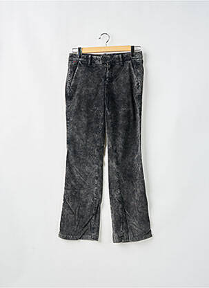 Pantalon chino fermeture zippée sous rabat avec crochet taille basse gris ESZ DENIM homme