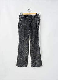 Pantalon chino fermeture zippée sous rabat avec crochet taille basse gris ESZ DENIM homme