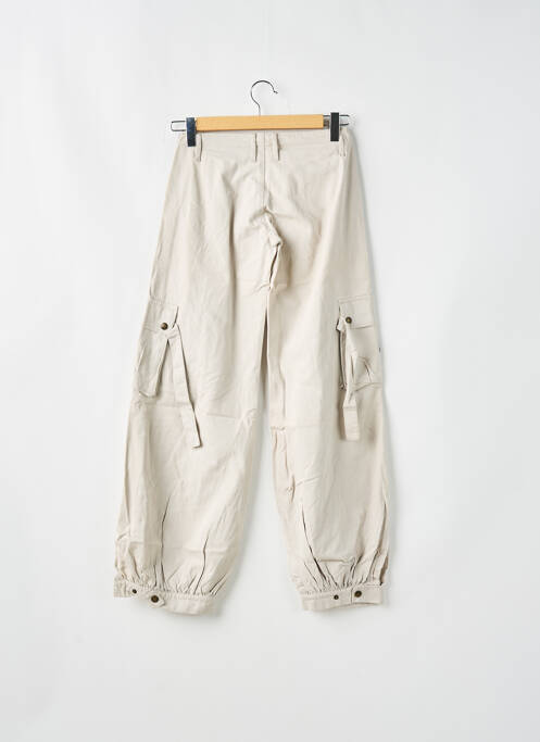 Pantalon cargo tissage popeline taille basse beige BE YOU K femme