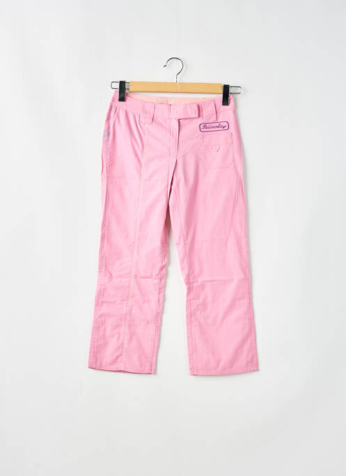 Pantalon 7/8 tissage popeline taille normale rose BE YOU K femme