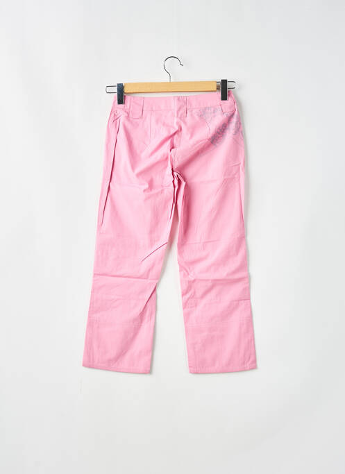 Pantalon 7/8 tissage popeline taille normale rose BE YOU K femme