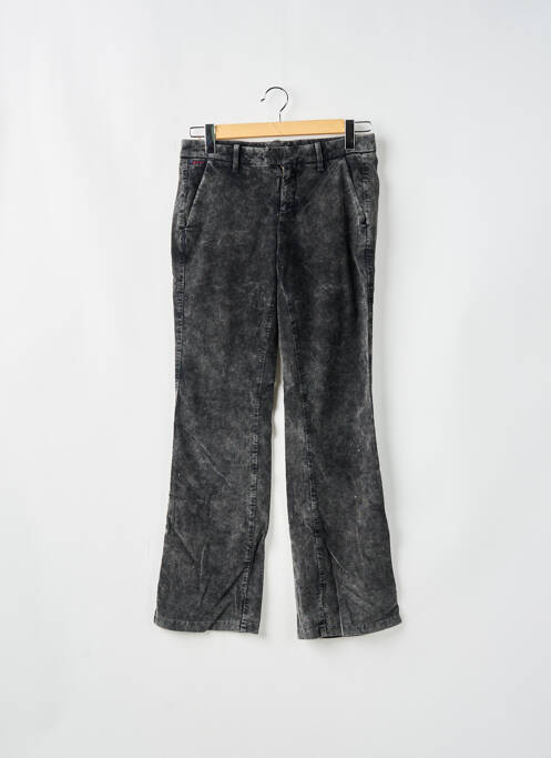 Pantalon chino fermeture zippée sous rabat avec crochet taille basse gris ESZ DENIM homme