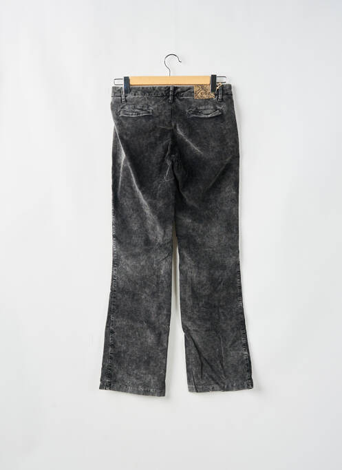 Pantalon chino fermeture zippée sous rabat avec crochet taille basse gris ESZ DENIM homme