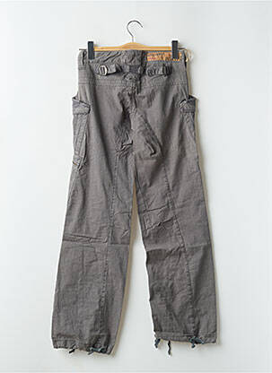 Pantalon droit fermeture zippée sous rabat boutonné taille basse vert FREEMAN T.PORTER femme