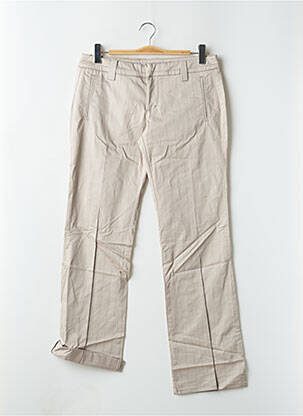 Pantalon droit stretch taille basse beige FREEMAN T.PORTER femme