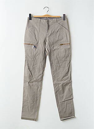 Pantalon cargo slim taille normale gris LEON & HARPER femme