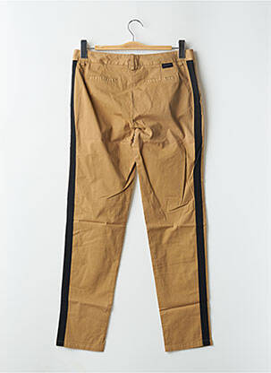 Pantalon chino broderie galons latéraux taille normale beige LEON & HARPER femme