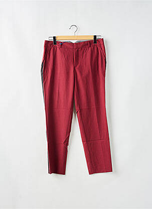 Pantacourt stretch taille basse rouge LEON & HARPER femme