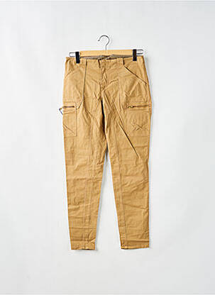 Pantalon cargo slim taille basse beige LEON & HARPER femme