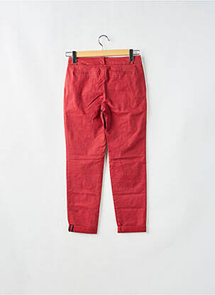 Pantalon chino taille basse taille basse rouge LEON & HARPER femme