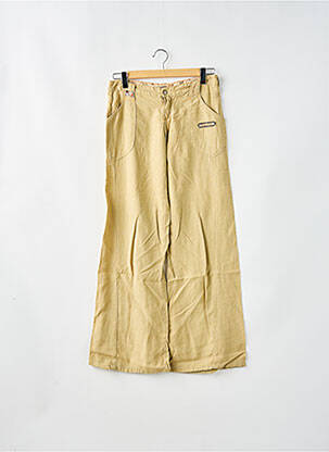 Pantalon flare taille basse taille basse beige LOIS femme