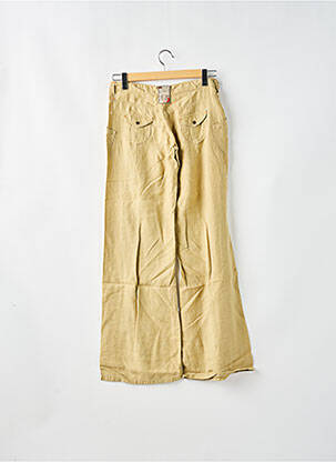 Pantalon flare taille basse taille basse beige LOIS femme