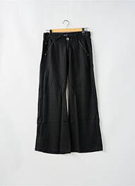 Pantalon droit fermeture zippée sous rabat boutonné taille basse noir MISS SIXTY femme