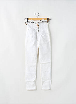 Jeans coupe slim stretch taille haute blanc MISS SIXTY femme