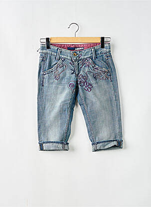 Corsaire tissage denim taille basse bleu MISS SIXTY femme