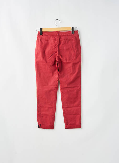 Pantalon chino taille basse taille basse rouge LEON & HARPER femme