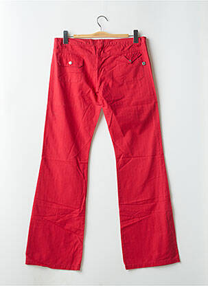 Pantalon droit tissage popeline taille normale rouge RWD femme