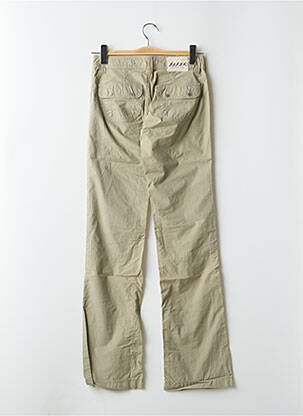 Pantalon droit tissage popeline taille basse vert SCHOOL RAG femme