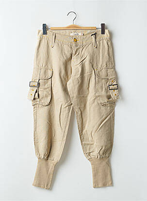 Pantalon cargo taille basse taille basse beige SCHOOL RAG femme
