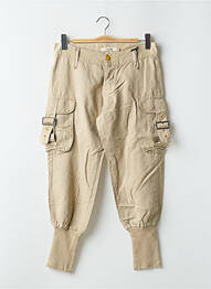 Pantalon cargo taille basse taille basse beige SCHOOL RAG femme