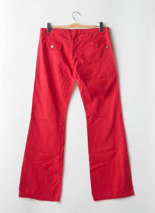 Pantalon droit tissage popeline taille normale rouge RWD femme
