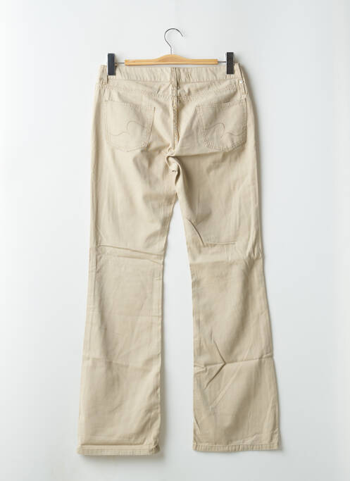 Jeans coupe droite beige SCHOOL RAG pour femme