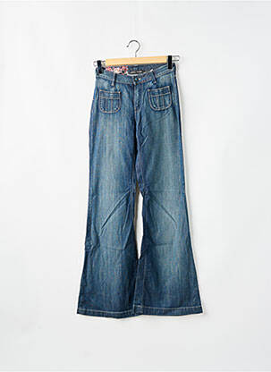 Jean coupe flare stretch taille haute bleu TEDDY SMITH femme