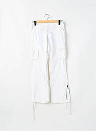 Pantalon cargo coupe droite taille normale blanc TEDDY SMITH femme