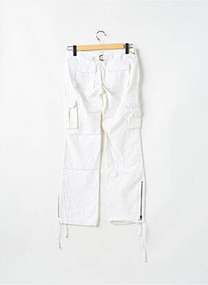 Pantalon cargo coupe droite taille normale blanc TEDDY SMITH femme