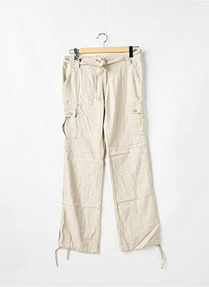 Pantalon cargo resserrée sur le bas taille normale beige TEDDY SMITH homme